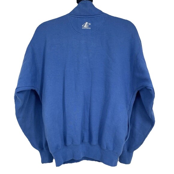 Vintage Detroit Lions Quarter Zip Sweatshirt Mens Medium Blue NFL Football - Picture 6 of 16